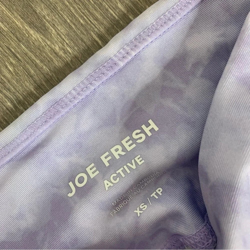 Joe Fresh Women's Active Bike Shorts Tie Dye High Rise Waist Purple Size XS - Picture 6 of 10
